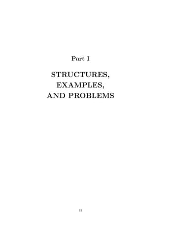 Number Theory Structures, Examples, and Problems