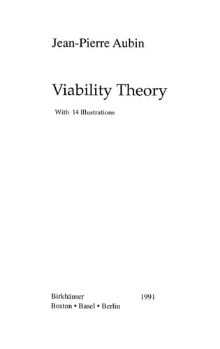 Viability Theory (Systems & Control: Foundations & Applications)
