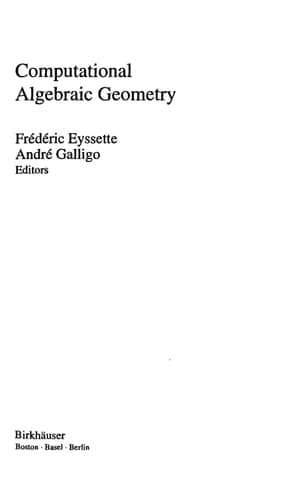 Computational Algebraic Geometry