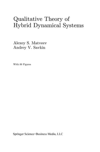 Qualitative Theory of Hybrid Dynamical Systems