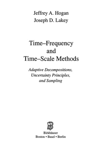 Time Frequency and Time-Scale Methodes