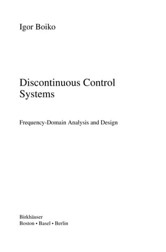Discontinuous Control Systems Frequency-Domain Analysis and Design
