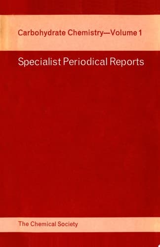 Carbohydrate Chemistry Volume 1