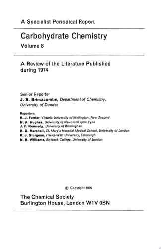 Carbohydrate Chemistry Volume 8