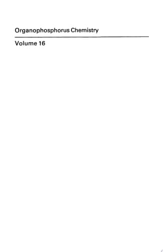 Organophosphorus Chemistry Volume 16