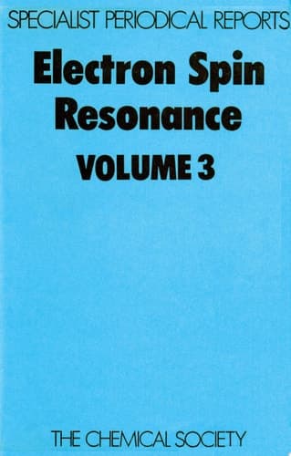 Electron Spin Resonance Vol 3