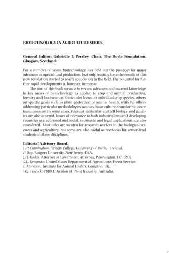 Agricultural Biotechnology Country Case Studies : a Decade of Development