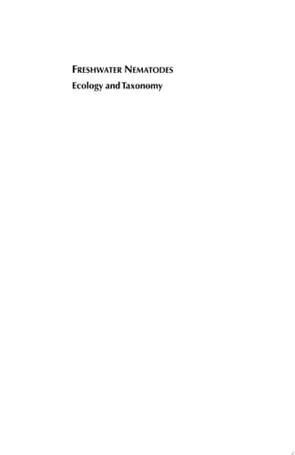 Freshwater Nematodes Ecology and Taxonomy
