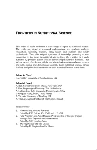 The Psychology of Food Choice