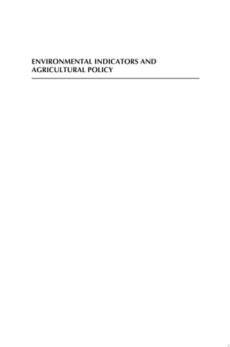 Environmental Indicators and Agricultural Policy