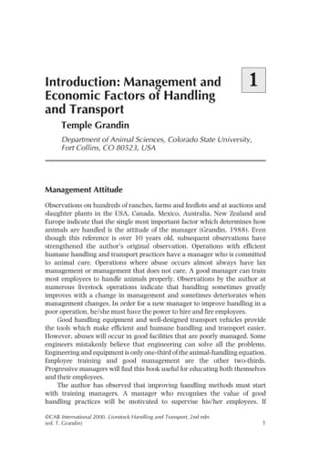 Livestock Handling and Transport