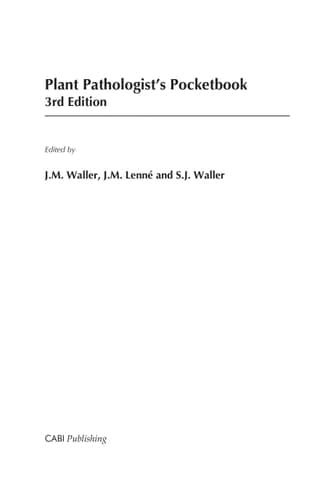 Plant Pathologist's Pocketbook
