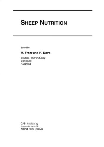 Sheep Nutrition