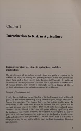 Coping with Risk in Agriculture