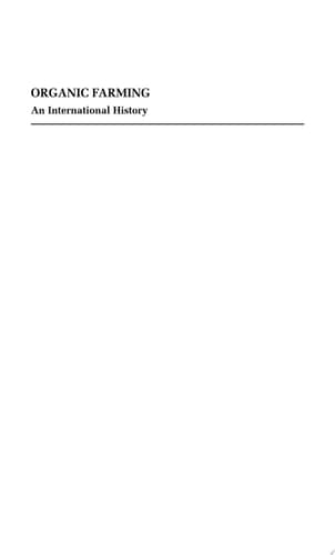Organic Farming An International History