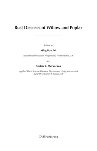 Rust Diseases of Willow and Poplar