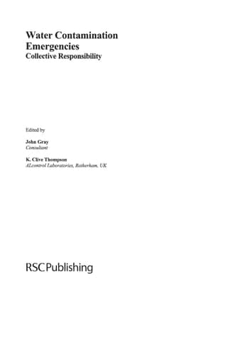 Water Contamination Emergencies Collective Responsibility