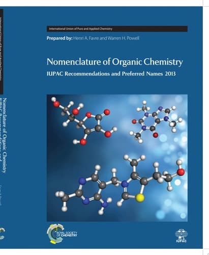 Nomenclature of Organic Chemistry IUPAC Recommendations and Preferred Names 2013