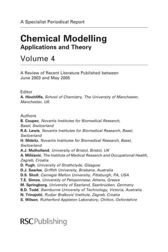 Chemical Modelling Applications and Theory Volume 5