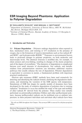 Electron Paramagnetic Resonance Volume 20