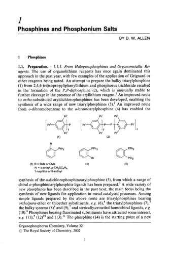 Organophosphorus Chemistry Volume 32
