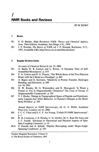 A Review of the Literature Published Between June 2000 and May 2001