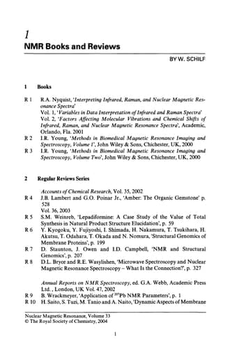 Nuclear Magnetic Resonance Volume 33