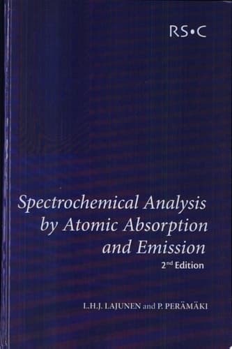 Spectrochemical Analysis by Atomic Absorption and Emission