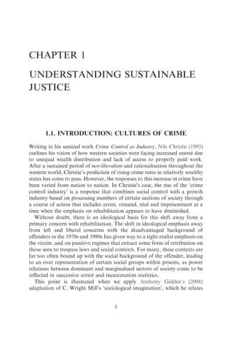 Sustainable Justice and the Community