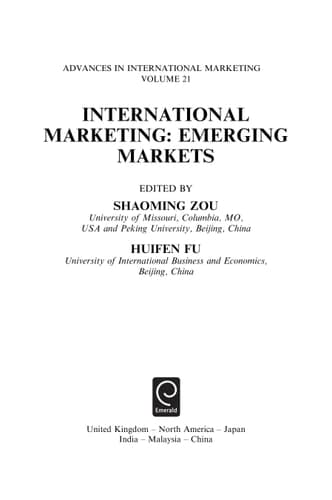 International Marketing Emerging Markets