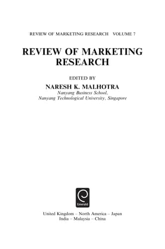 Review of Marketing Research