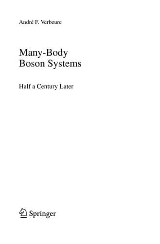 Many-Body Boson Systems Half a Century Later