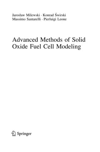 Advanced Methods of Solid Oxide Fuel Cell Modeling