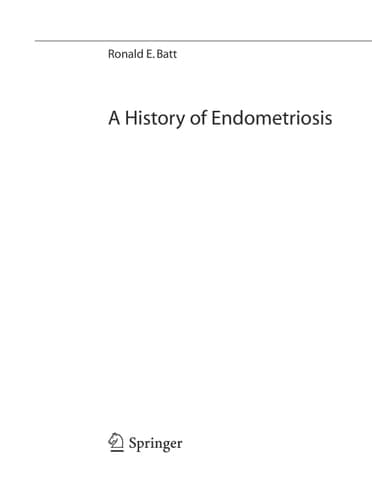 A History of Endometriosis