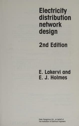 Electricity Distribution Network Design