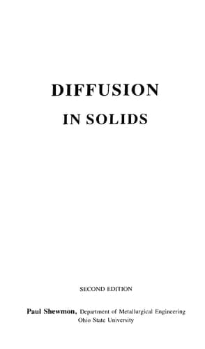 Diffusion in Solids