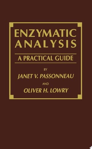 Enzymatic Analysis A Practical Guide