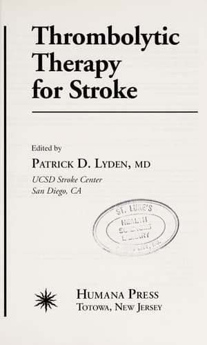 Thrombolytic Therapy for Stroke