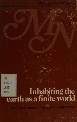 Inhabiting the earth as a finite world: An examination of the prospects of providing housing in a finite world in which prosperity is fairly shared, ... depleted, and the environment is protected