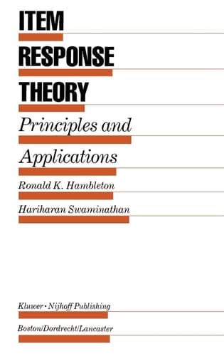 Item Response Theory Principles and Applications