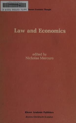 Law and Economics (Recent Economic Thought)