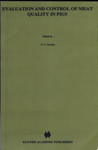 Evaluation and Control of Meat Quality in Pigs A Seminar in the CEC Agricultural Research Programme, Held in Dublin, Ireland, 21-22 November 1985