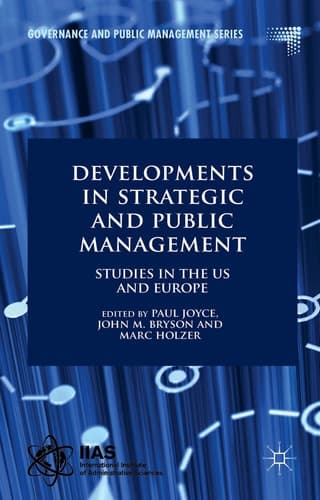Developments in Strategic and Public Management Studies in the US and Europe