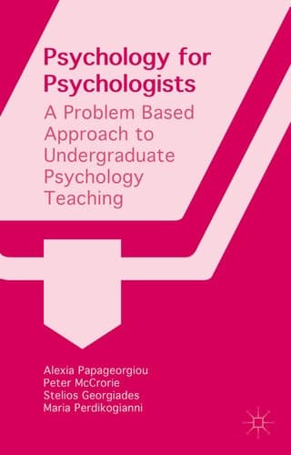 Psychology for Psychologists A Problem Based Approach to Undergraduate Psychology Teaching