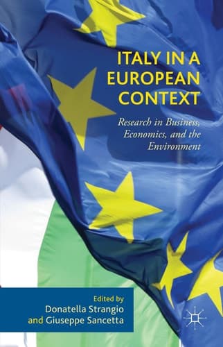 Italy in a European Context Research in Business, Economics, and the Environment
