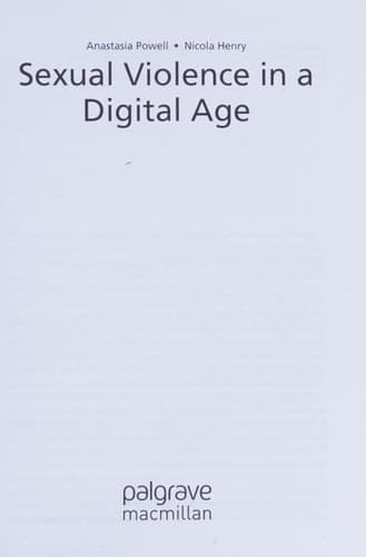 Sexual Violence in a Digital Age