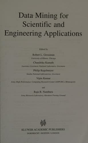 Data Mining for Scientific and Engineering Applications