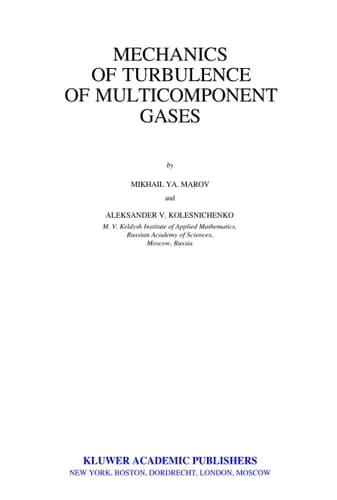 Mechanics of Turbulence of Multicomponent Gases