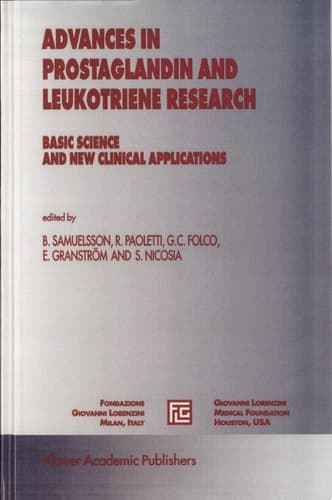 Advances in Prostaglandin and Leukotriene Research Basic Science and New Clinical Applications