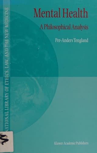 Mental Health A Philosophical Analysis